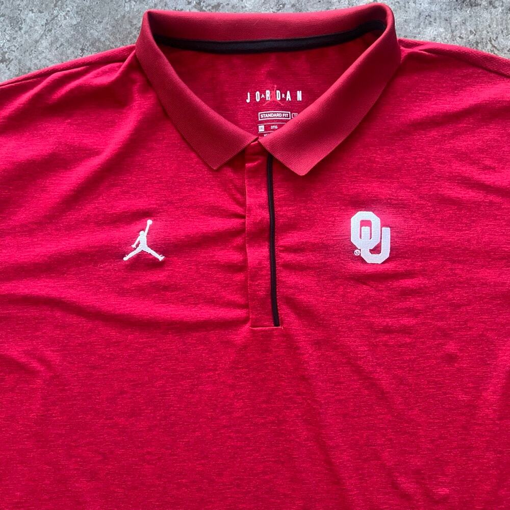 Jordan Brand Oklahoma Sooners OU Polo Shirt 3XL Red